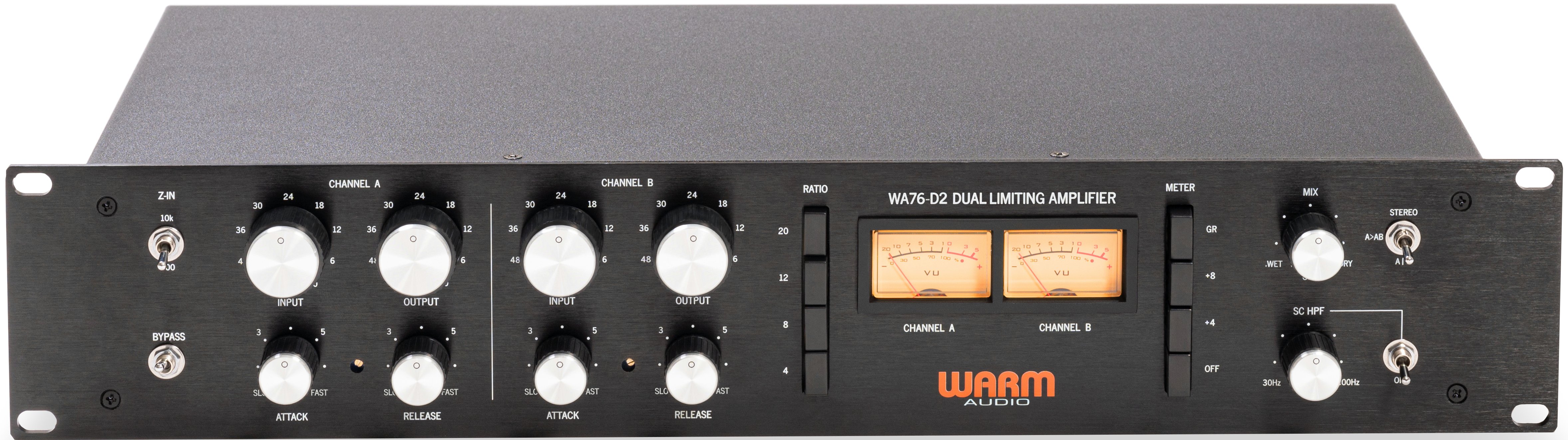 Warm Audio WA76-D2 Dual Channel Clean Gain Discrete FET Compressor